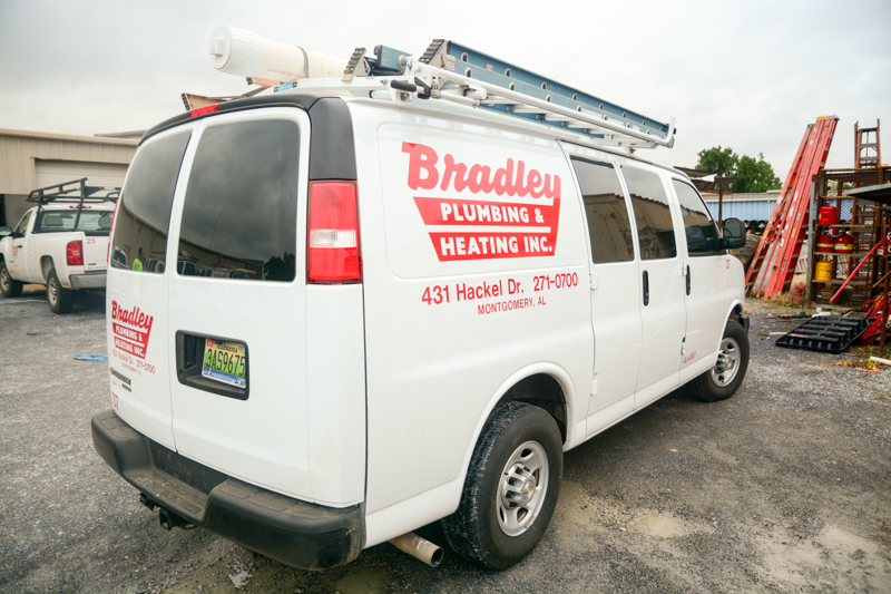 Bradley plumbing and Heating work van